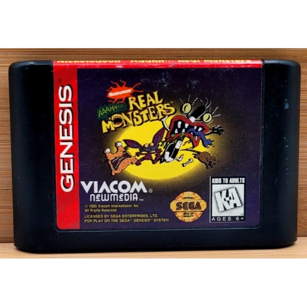 NICKELODEON AAAHH!!! REAL MONSTERS SEGA GENESIS GAME ‎ CARTRIDGE